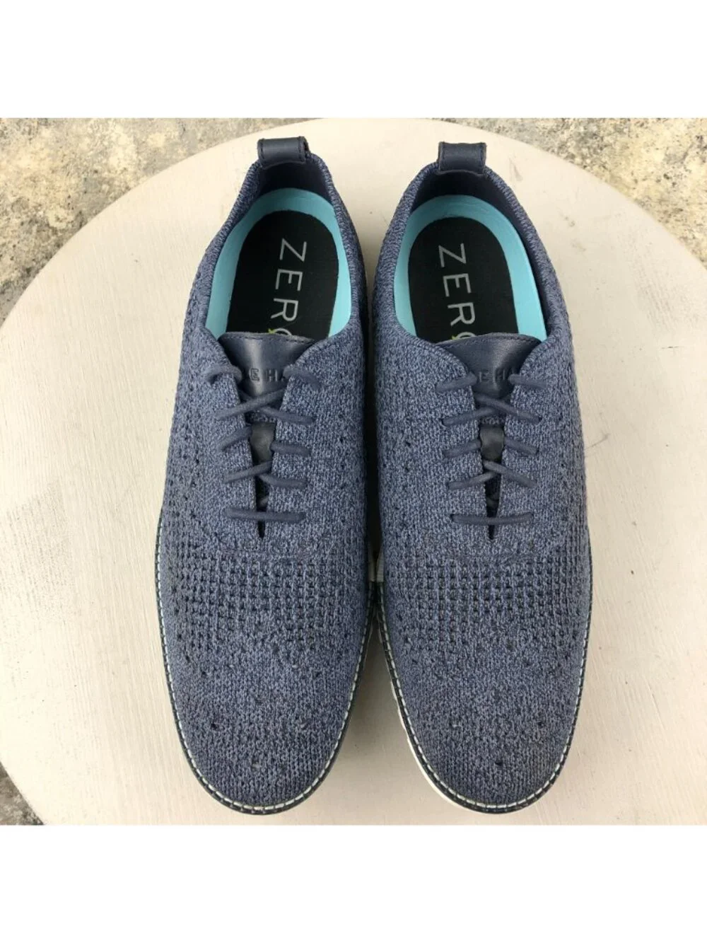 Cole Haan Men's Size 10M ZeroGrand Stitchlite Blue Wingtip Oxford Casual Shoes